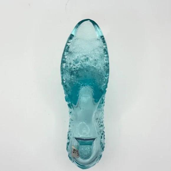 Fenton Aquamarine Blue Daisy + Button Cat Head Shoe - Marked, vintage, NO FLAWS - Picture 5 of 9